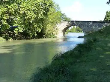 UNESCO World Heritage Site Canal du Midi at Villesèquelande boat moorings