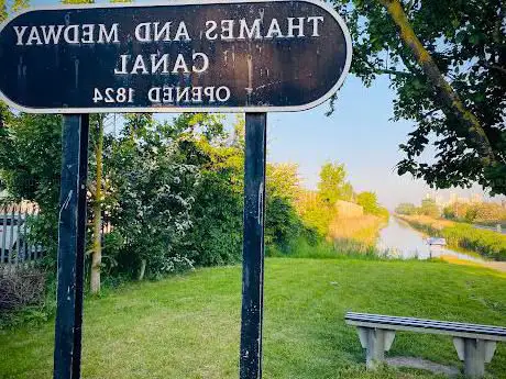 Historical marker of Thames and Medway Canal