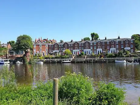 Riverside footpath