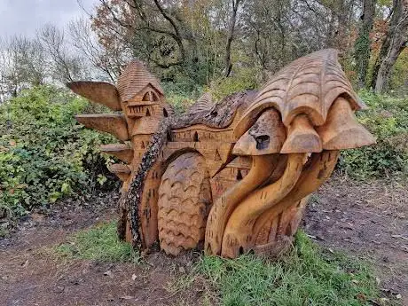 Dragon Mushroom Castle sculpture