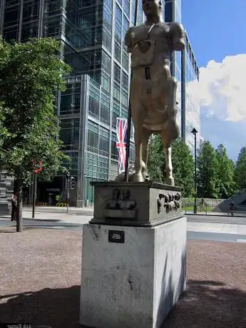 Centauro Bronze Statue by Igor Mitoraj - Public Art at Canary Wharf